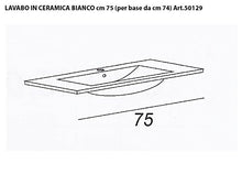 Mobile bagno sospeso moderno Roxanne bianco e vetro cm 75, con specchio a led, lavabo in vetro e colonna vetro