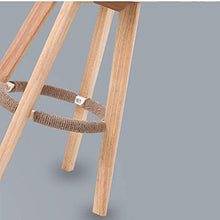 HYY-YY Legno Tondo Bar Stool - Rotating Bar Sedia Ristorante in Legno Cuscino in Pelle Sgabello con PU Sedile e Gambe quadre (Colore: Grigio, Dimensione: 35X35X83CM)