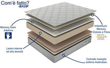 Dormir- Kit Materasso Five Stars in Memory Foam, Dispositivo Medico CE, Materasso Matrimoniale 160x190cm, h24 cm, Ortopedico, sottovuoto, Memory Foam, ipoallergenico, guanciali Memory in Regalo