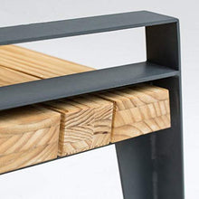 Panchina da Terrazza Parco Panche per Tempo Libero All'aperto, Panche da Giardino Resistenti alle Intemperie in Ghisa e Pino, Panca Decorativa Retrò con Schienale e Braccioli - Panchina 2 Posti
