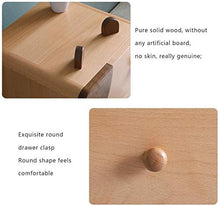 HZYDD Comodino - Legno Color Divano Tavolino Tavolo Snack Tavolo da Presa, Tavolino End Lato Comodino con cassetto di stoccaggio Gambe in Legno massello Soggiorno Camera da Letto Mobili