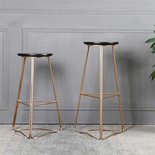 Yxsd Bar in Legno Sgabelli Colazione Pianale da Cucina con Struttura in Metallo e Solid Sedile in Legno sedie da Bar Gambe in Metallo Sgabelli Rovere Moro sgabelli Alti SetIndustrial Style