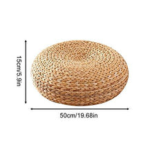 NV, cuscino da pavimento Tatami, cuscino rotondo in paglia di paglia, cuscino decorativo in rattan giapponese, tappetino per casa, patio, balcone, può contenere circa 200 kg., 50cm