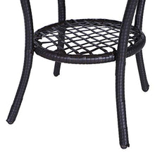 Outsunny Set 2 Sedie a Dondolo da Giardino con Tavolino con Cuscini Esterno Rattan Marrone