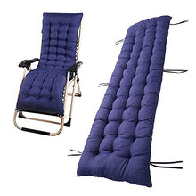 ALLWAYSFORYOU - Cuscino di ricambio per lettino da sole, per esterni, giardino, patio, spiaggia, schienale alto, senza sedie, 48 x 160 cm, colore: Blu