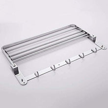AINIYF Bagno Bagno Doccia Mensola Organizzatore Parete Punch Libero Pieghevole Acciaio Inox 304 portasciugamani, 2 Metodi di Installazione (Dimensioni: 600x230x180mm)