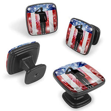 Saluto del soldato americano patriottico Pomelli per Porta Set di 4 Pomelli per Mobili Manopole per Cassetti Cucina Armadio Vetro