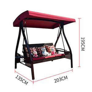 DNNAL Swing Portico all'aperto, Baldacchino Regolabile Swing Glood Garden Sedia a Sospensione Home Sedia a Dondolo Interno Balcone Culla Sedia Culla Sedia da Esterno Sedia
