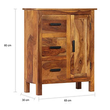 vidaXL Legno Massello di Sheesham Credenza Madia Armadietto Mobile Consolle
