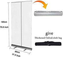 Topniu. (Usando in affari) Roll Up Banner Pavimento in piedi Sneaced Guard |80 x 180 cm Portable Clear Roll Up Banner, per caffè, negozi al dettaglio, cassiere, receptionist banner stand