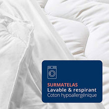 Coprimaterasso in cotone 160 x 200 cm, rivestimento 100% cotone anallergico trapuntato | comfort morbido e accogliente | lavabile