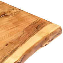 vidaXL Legno Massello di Acacia Piano per Lavabo Bagno Ripiano per Lavello Rustico Mensola per Lavandino Accessori per Bagno 100x55x2,5 cm