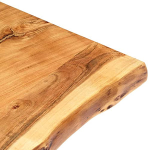 vidaXL Legno Massello di Acacia Piano per Lavabo Bagno Ripiano per Lavello Rustico Mensola per Lavandino Accessori per Bagno 140x55x2,5 cm