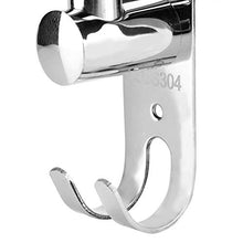 Porta asciugamani salvaspazio, supporto per portasciugamani con foro per trapano per uso domestico, asta portaoggetti per punzonatura a parete girevole a 180 ° per lavanderia, camerette(Due canne)