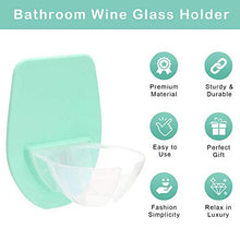 Doccia Porta Bicchiere da Vino Stabile Porta Bicchiere da Vino da Bagno Plastica di Alta qualità Porta BicchiereDa Vino Parete per Vasca Porta Bicchiere da Vino per Camera da Letto Bagno Ufficio