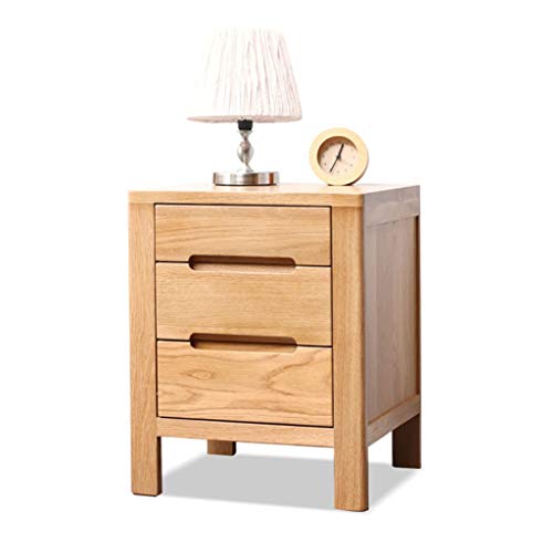 Comò e cassettiere Comodino Toilette Armadietto for Camera da Letto Armadietto in Legno Tre cassetti (Color : Wood Color, Size : 40 * 35 * 50cm)