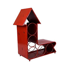 LXH-SH Cremagliera del Vino Nana Vintage Wine Rack in Stile Americano Village Ferro Industriale Freccia Indicazione Desktop Creativo Wine Rack (Rosso, 15.4 * 6.7 * 17,7 in) scaffali Vino contatore
