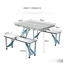 JDJD Tavoli da Esterno Tavolo Esterno Pieghevole da Esterno Quattro Sedie Piano in Lega Alluminio Portatile Stand Pavimento Congiunto A Pavimento Senza Installazione per Il Veicolo Picnic