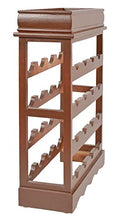 ts-ideen Cantinetta Portabottiglie in Legno Color Marrone per 16 Bottiglie Completa di Vassoio servi Bevande