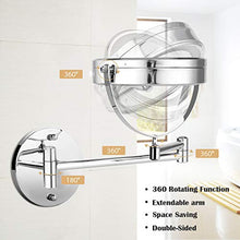 Himimi Specchio cosmetico con Illuminazione a LED, cosmetico da Parete, Specchio ingranditore compartimento 1x / 5X - 360 ° Orizzontale orientabile e Verticale