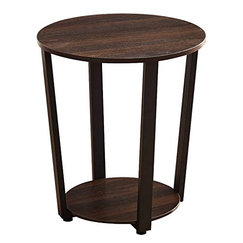 TONG HXF- Tavolino Basso Tavolino con Base in Legno Diametro 50 * H57cm Arredamento Decorato Soggiorno Balcone casa e Ufficio Tavolo Durevole (Size : Diameter 50*H57cm)
