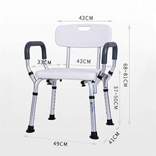 Adesign Sedia da Doccia con Maniglie, seggiolino da Doccia Imbottito Regolabile in Altezza, Handicap Anziani Antiscivolo disabile Bagno Vasca da Bagno sgabelli