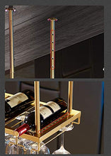 LJFJJ Porta Bottiglie da Vino Sospeso Decorazione in Ferro battuto Porta Calice Altezza e Larghezza Regolabili Memoria di Massa per Calice, Bottiglia di Vino Rosso 60/80/100/120 cm