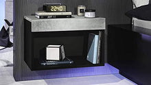 elb Due Comodini Design sospesi o a Terra. Frontali in 12 Colori a Scelta. Anche con con luci a LED. Modello Giga (ossido di Cemento)