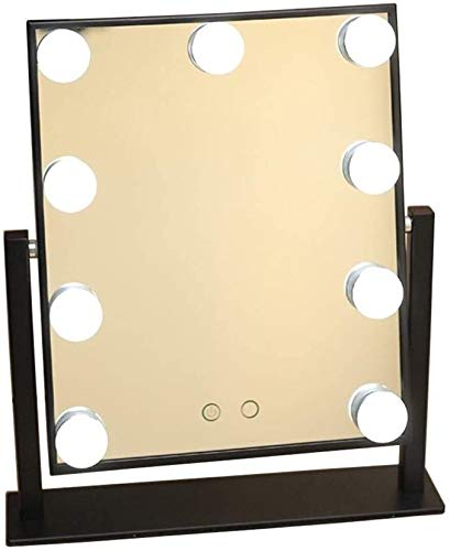 LBWARMB Trucco Specchio con luci Specchio per Il Trucco 360 e degrado da Tavolo Specchio cosmetico LED Trucco Illuminato con schermata Touch Screen per Il comò da Bagno