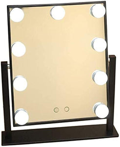 LBWARMB Trucco Specchio con luci Specchio per Il Trucco 360 e degrado da Tavolo Specchio cosmetico LED Trucco Illuminato con schermata Touch Screen per Il comò da Bagno