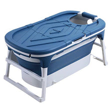 JFIOSD Vasca da Bagno Portatile per Adulti,Animale Vasca Pieghevole Freestanding con Copertura Termica/Borsa Portaoggetti