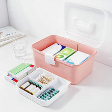 Plastica Pronto Soccorso Container Bin Famiglia Kit di Emergenza Storage Box Organizzatore Medicina Box w/Vassoio Staccabile