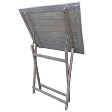 Set giardino tavolo 80x60 con 4 sedie in legno grigio