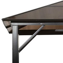 Outsunny Gazebo da Giardino 345x280cm con Tettuccio Apribile in Policarbonato Anti-UV, Struttura in Lega di Alluminio