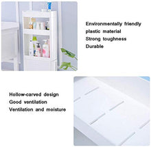 Knoijijuo Mensola Africano Auto nicchia ristretta Trolley, Trapuntato Piano di plastica, armadietto di immagazzinaggio Multi-Layer per Il Bagno,A