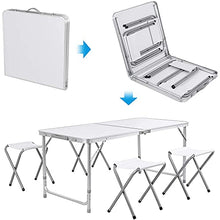Rund Tavolo da Picnic Regolabile in Alluminio da 1,2 M per Cucina Interna Ed Esterna, Ristorazione, Ristorazione, Buffet E Giardino