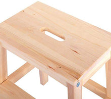 Mirui Sgabello Legno Scala a pioli di Legno Solido Sgabello for Il Passo Sgabelli Sgabello Sgabelli Multifunzione/cambiando tavoli sedie Bagno Sgabello Pieghevole con 2 passaggi (Color : Wood Color)