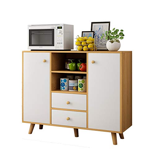 KYEEY Credenza Credenza Buffet Server Governo di immagazzinaggio Consolle Credenza Mobili Soggiorno (Color : Wood, Size : 100x30x85cm)