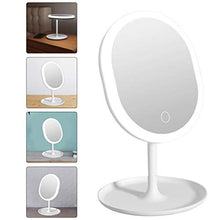 VORCOOL Specchio per Il Trucco A LED Specchio per Il Trucco da Tavolo Specchio per Il Trucco Ovale Ingrandimento da Tavolo Specchi per La Casa da Tavolo Bagno Doccia da Viaggio