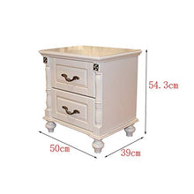 RKRLJX Comodino, Comodino Bianco, Comodino, Facile da Pulire, Camera da Letto, Soggiorno, 2 Cassetti Comodino