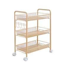 BLWX LY Scaffale da Cucina a 3 Livelli con Whell Elf Ripiano Antiscivolo for carrelli Cart Carrello da Bagno ， for Salone di Bellezza, Parrucchiere, Camera da Letto