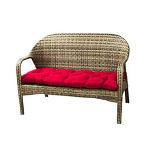 Beenle-Icey Cuscino Lungo Per Panca Con Lacci Di Fissaggio, Cuscino Per Panca Da Giardino, Rettangolare, Spazioso Comodo E Spesso, Per Panchine Da Giardino E Dondoli E Interni 100*50cm (Vino rosso)