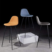 Sgabello da bar, con schienale Metallo Bracket Lounge Chair Bar Sgabello Casa Bella durevole Seggiolone Cucine Sgabelli da bar con poggiapiedi ed ergonomici sedili ( Color : Gray , Size : 75CM )