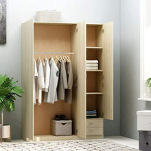 Tidyard Armadio a 3 Ante Rovere Sonoma 120x50x180 cm in Truciolato,120 x 50 x 180 cm