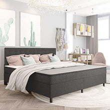 SKM Letto a Molle Grigio Scuro in Tessuto 200x200 cm (94.85kg)