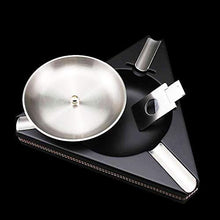 NIHAOA Accessori del Sigaro Triangolo di Legno Slot Acciaio Inossidabile Cigar Ashtray Tenere 3 sigari