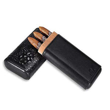 JKCKHA Cigar Box, Portable Pelle di Mucca Cigar idratante Set Sigaro Tubo 3, Cigar Humidor e sigari Accessori Fumatore, Sigaro Set Nero Opzionale Good Mood, Good Life