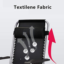 PAKUES-QO Sedia da Esterno Portatile in Tessuto textilene Sedile Regolabile Pieghevole per Patio, Giardino, Spiaggia, Piscina (Nero)