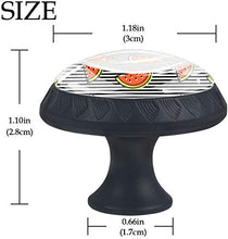 Red Summer Watermelon Black Stripes Pomelli per Porta Set di 4 Pomelli per Mobili Manopole per Cassetti Cucina Armadio Vetro