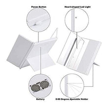 ZWH-Specchio per Il Trucco Trucco Specchi LED Desktop Tri-Fold Specchio di Bellezza Illuminato Luce Pieghevole Cosmetic Mirror for Powder Room E Bagno
